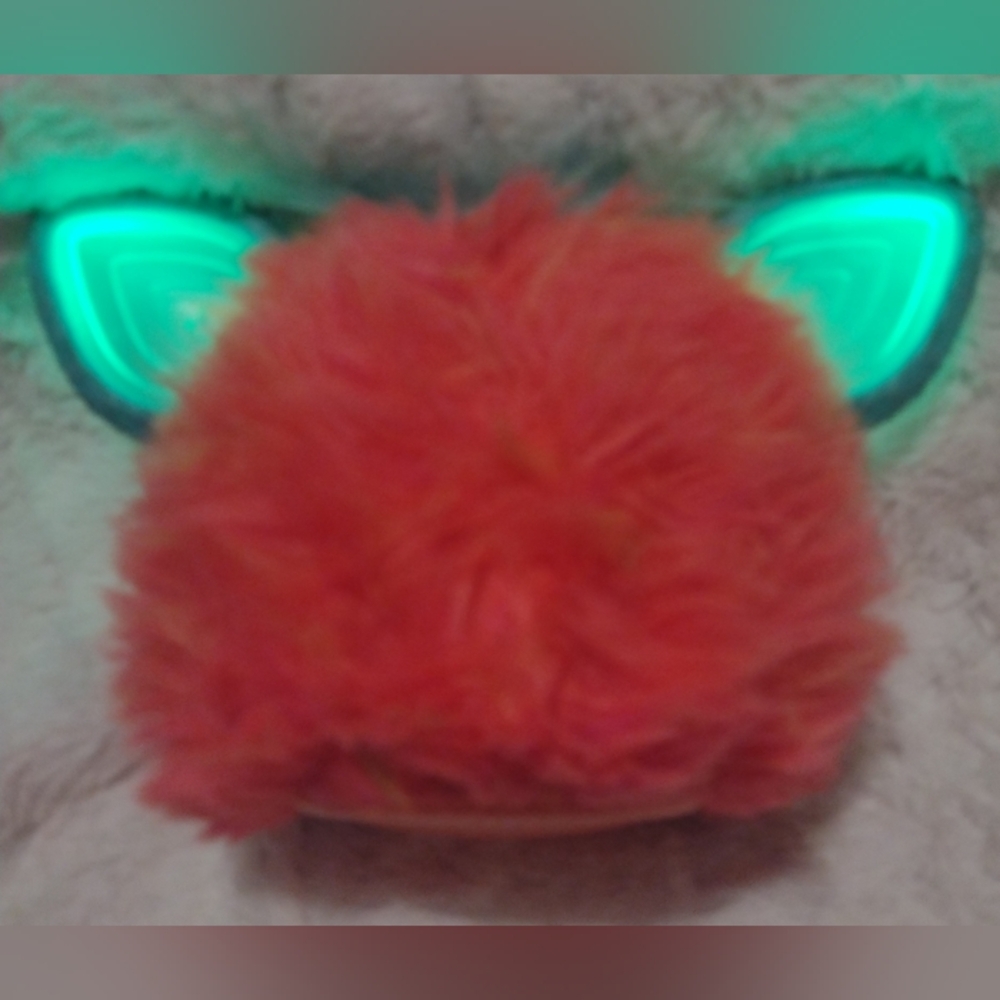 Furby Interactive Plush Toy Pink Blue Tested Works 2023 Coral Hasbro - Picture 4 of 6